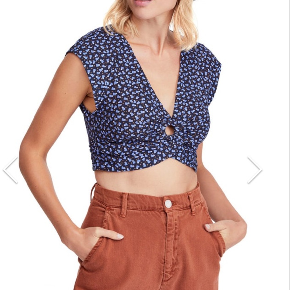 free people 💙 cropped top